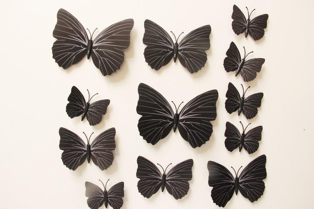 Butterfly 3D Veggklistremerker - 12 Stykker | Skanto