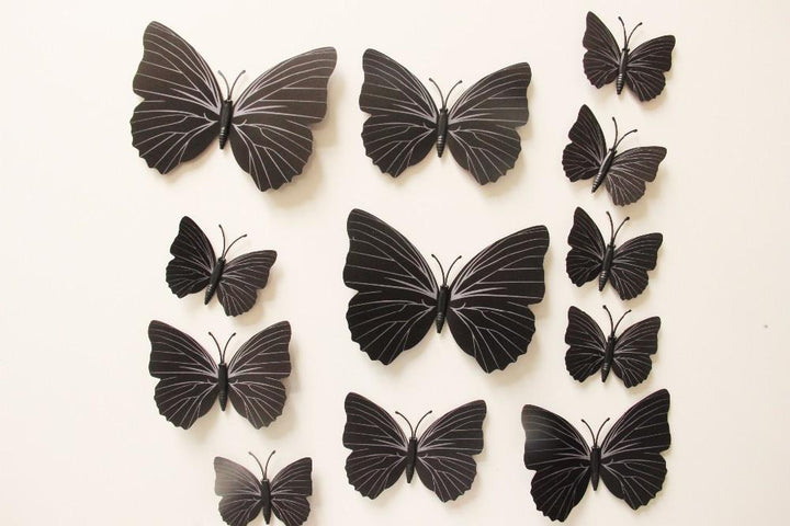 Butterfly 3D Veggklistremerker - 12 Stykker | Skanto