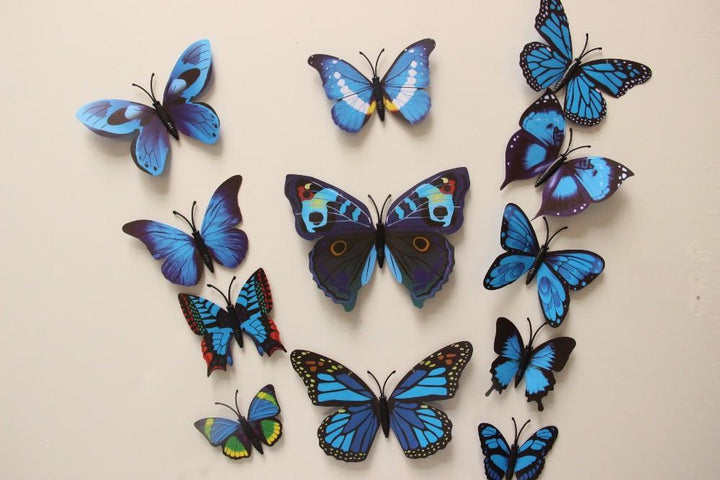 Butterfly 3D Veggklistremerker - 12 Stykker | Skanto