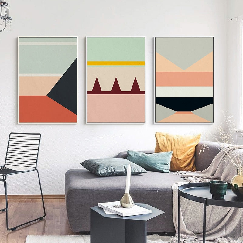 Skandinaviske geometriske trykkplakater nordisk - lerretbilde