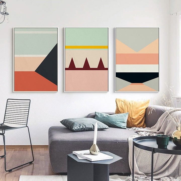 Skandinaviske geometriske trykkplakater nordisk - lerretbilde