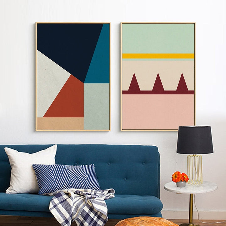 Skandinaviske geometriske trykkplakater nordisk - lerretbilde