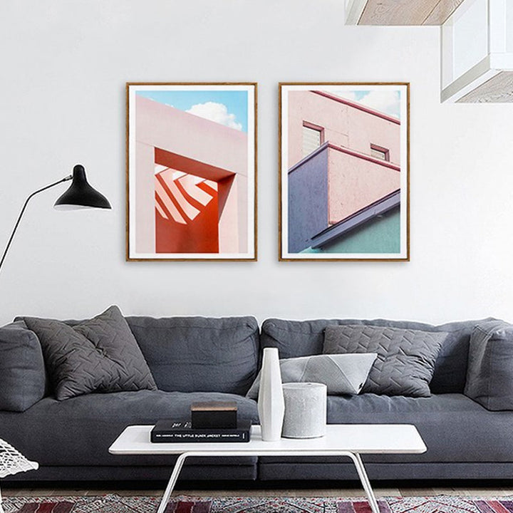 POP Fashion Bygning - Lerret Veggkunst Maling