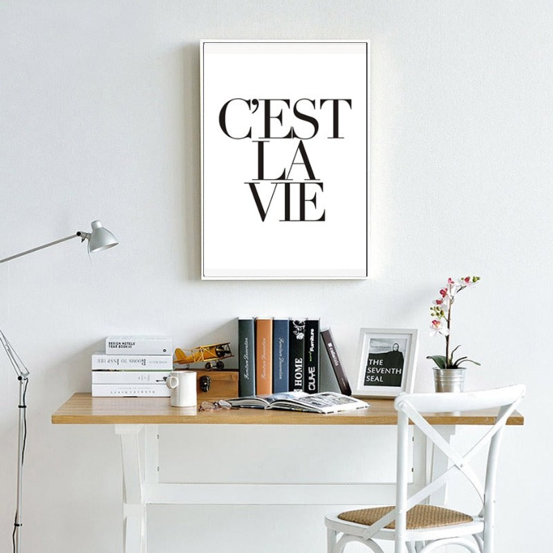 C'est La Vie - Lerret Veggkunst Maleri | Skanto