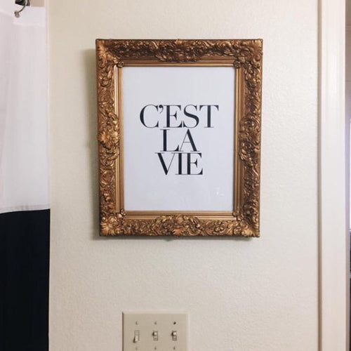 C'est La Vie - Lerret Veggkunst Maleri | Skanto
