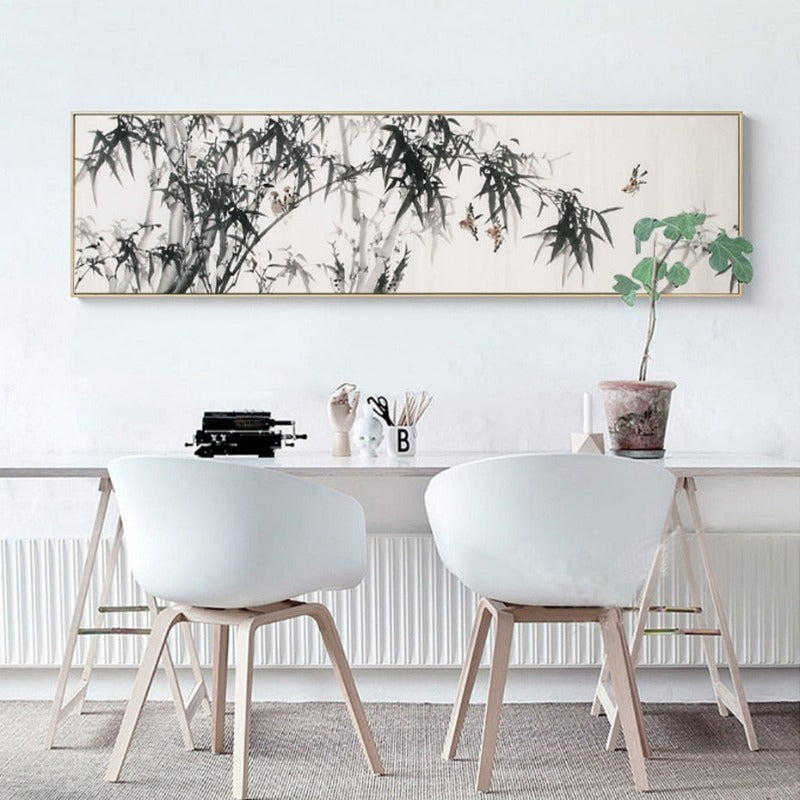 Zirpende Fugler-Canvas Veggkunstmaleri | Skanto