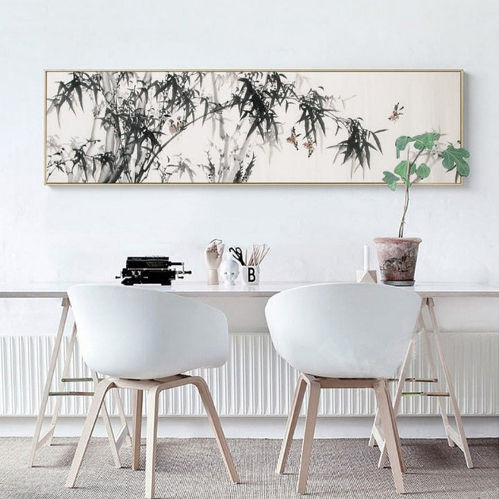 Zirpende Fugler-Canvas Veggkunstmaleri | Skanto