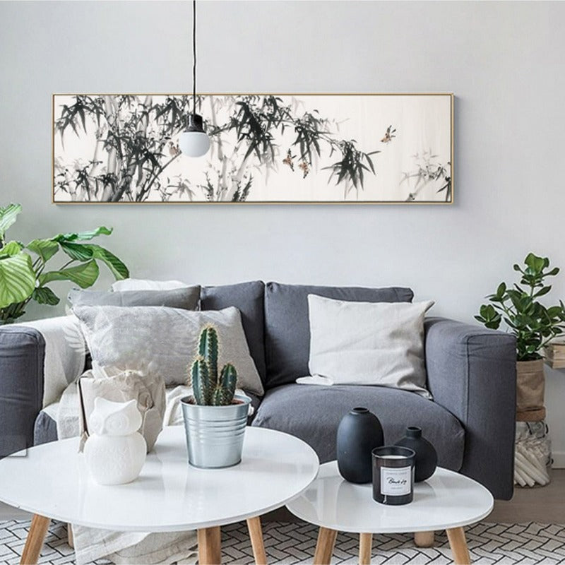 Zirpende Fugler-Canvas Veggkunstmaleri | Skanto