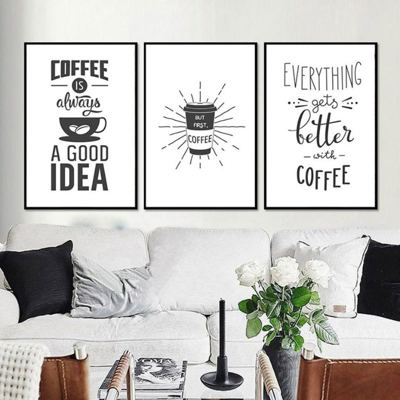 Coffee Time - Lerret Veggkunst Maleri | Skanto