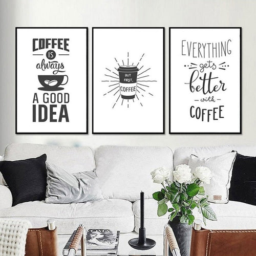 Coffee Time - Lerret Veggkunst Maleri | Skanto