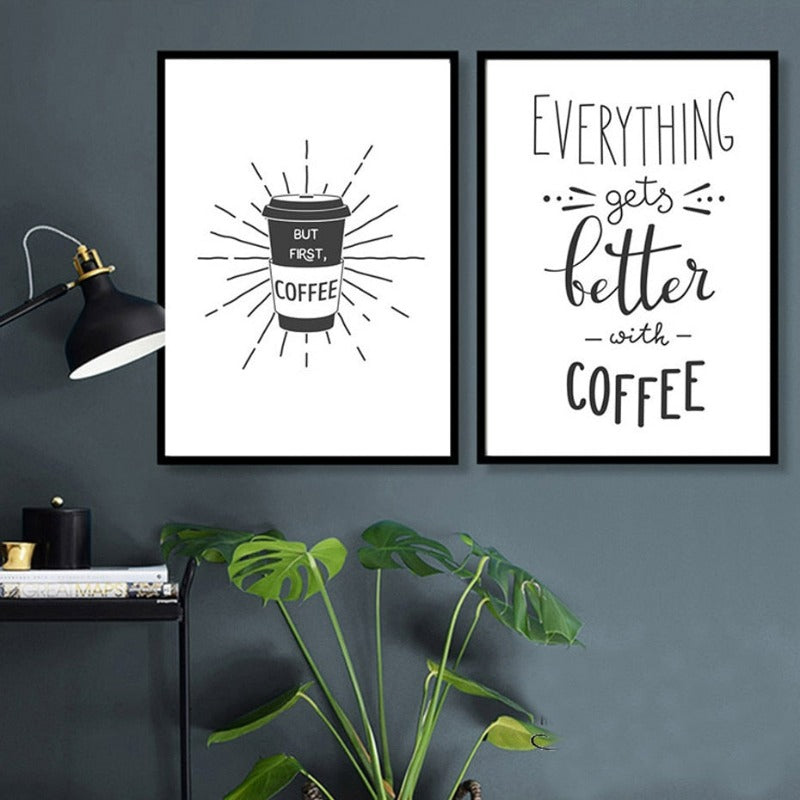 Coffee Time - Lerret Veggkunst Maleri | Skanto