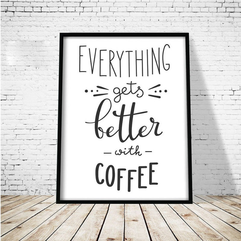 Coffee Time - Lerret Veggkunst Maleri | Skanto
