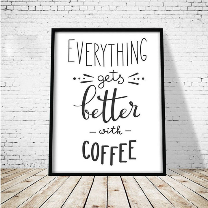 Coffee Time - Lerret Veggkunst Maleri | Skanto