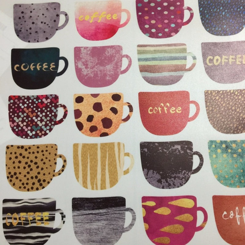 Fine forskjellige kaffekopper - lerret veggkunst maleri | Skanto