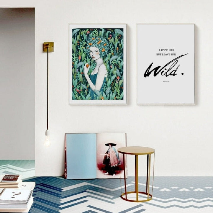 Nordic Refresh Jente Plakat Veggbilde - Lerretsbilde
