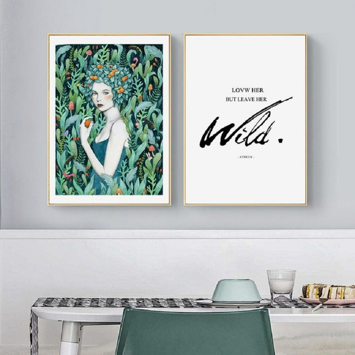 Nordic Refresh Jente Plakat Veggbilde - Lerretsbilde