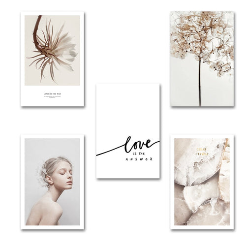 Moderne nordiske blomstertrykk 