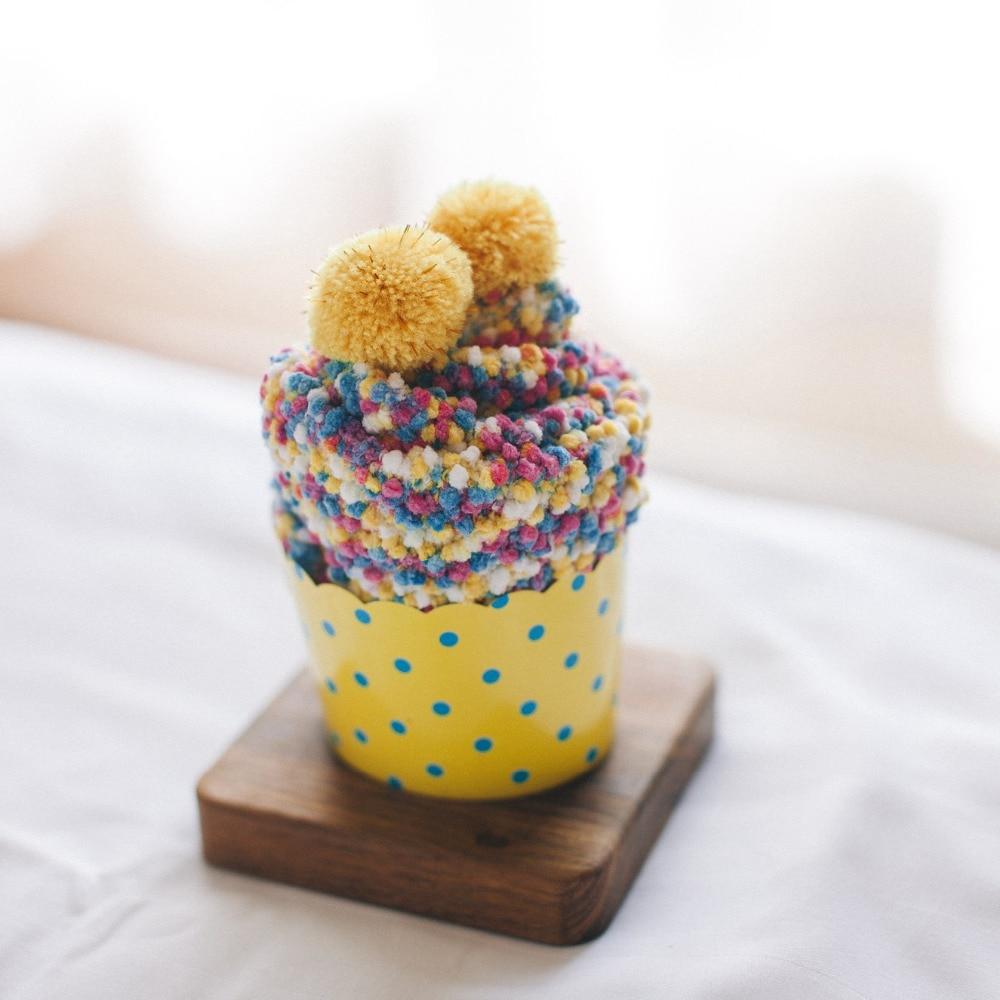 PomPom - Prikkete Cupcake Sokker | Skanto