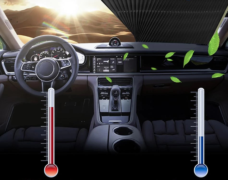 Retractable Front Windshield Sunshade | Skanto
