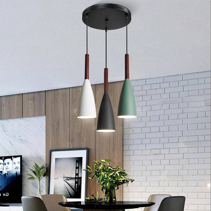 Moderne elegante nordisk stil fargerik pendellampe