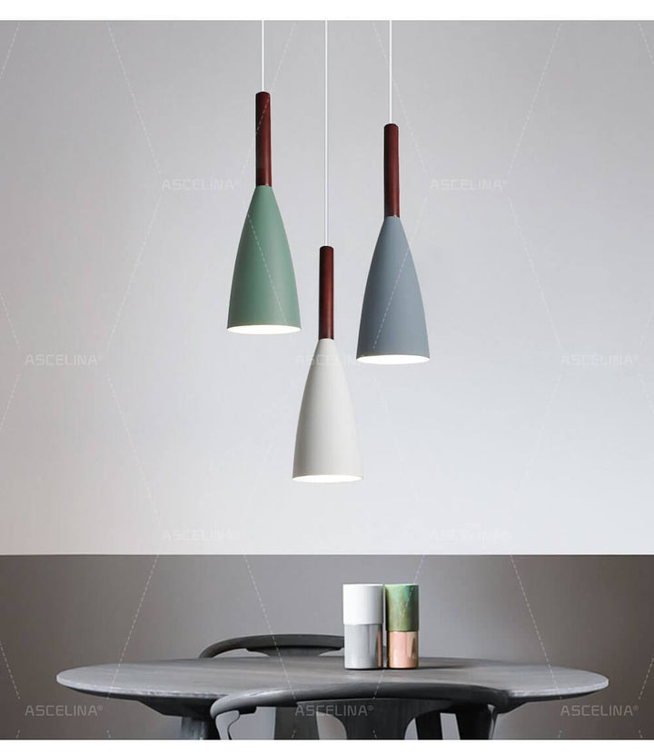 Moderne elegante nordisk stil fargerik pendellampe