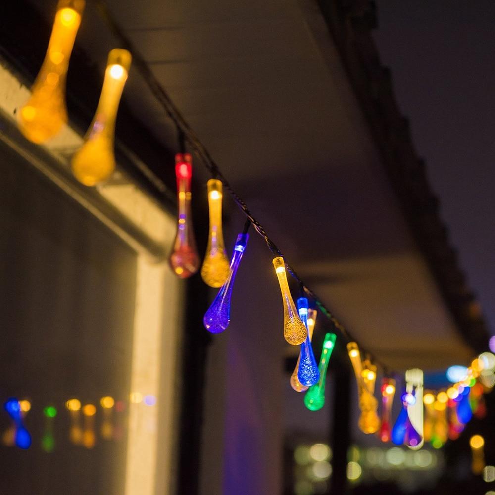 Skanto | LumiDew Soldråper Lyskilder | Solcelledrevet LED Lyskilder for Hage & Terrasse | Varm Hvit, Hvit & Flerfarget