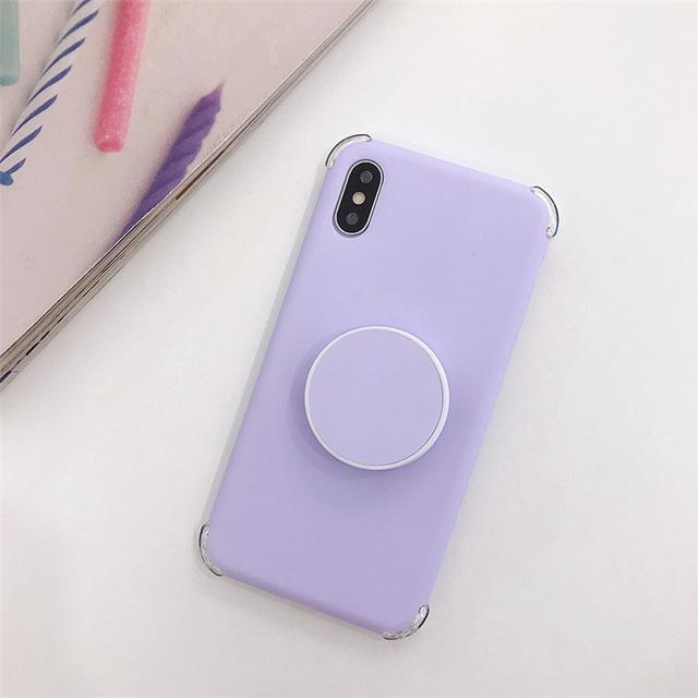 Candee - Matt Silikon iPhone Deksel med Ring | Skanto