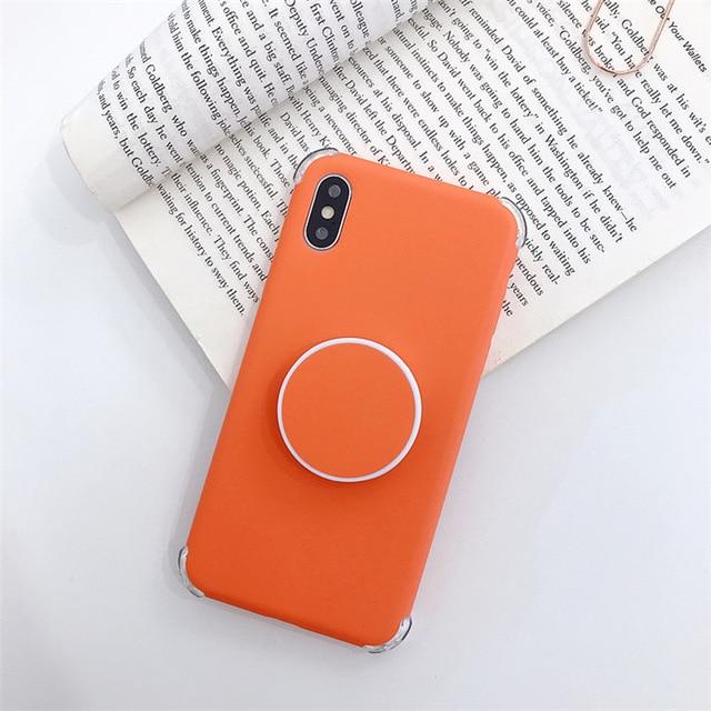 Candee - Matt Silikon iPhone Deksel med Ring | Skanto