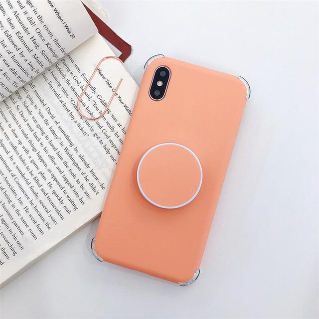 Candee - Matt Silikon iPhone Deksel med Ring | Skanto