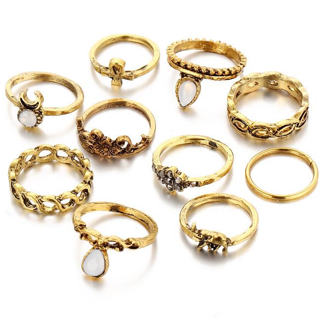 Bohemesk Ringsett - 10 Ringer | Skanto