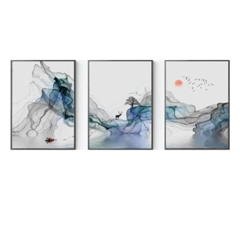 Abstract Sunrise - Lerret Veggkunst Maleri | Skanto