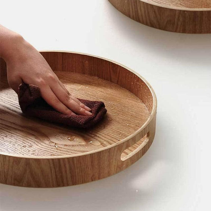 Skanto | Slanke, runde serveringsfat laget av tre