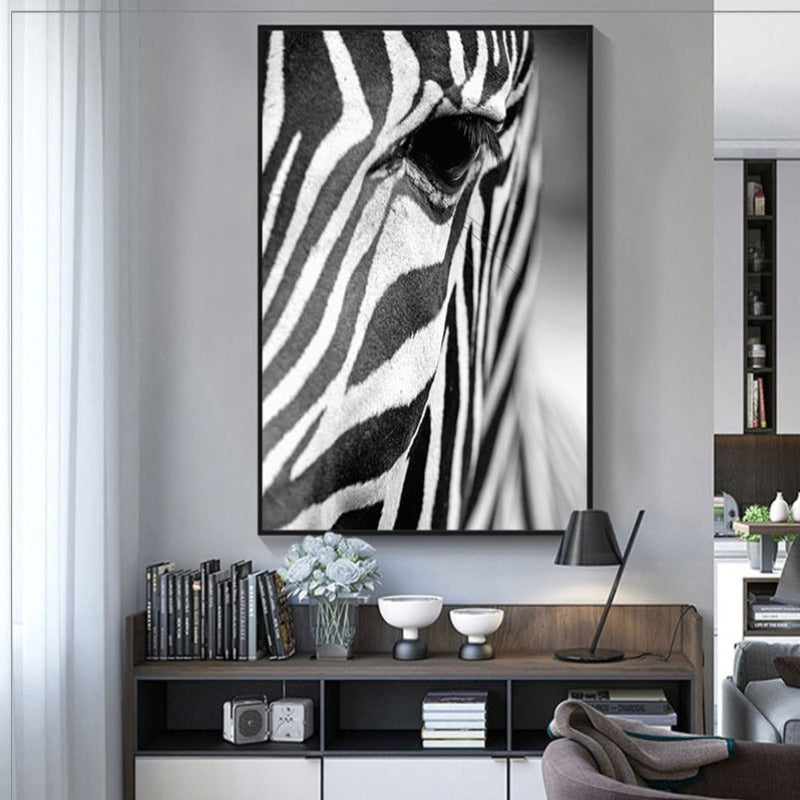 Afrikansk Zebra - Kanvas Veggkunst Maleri | Skanto
