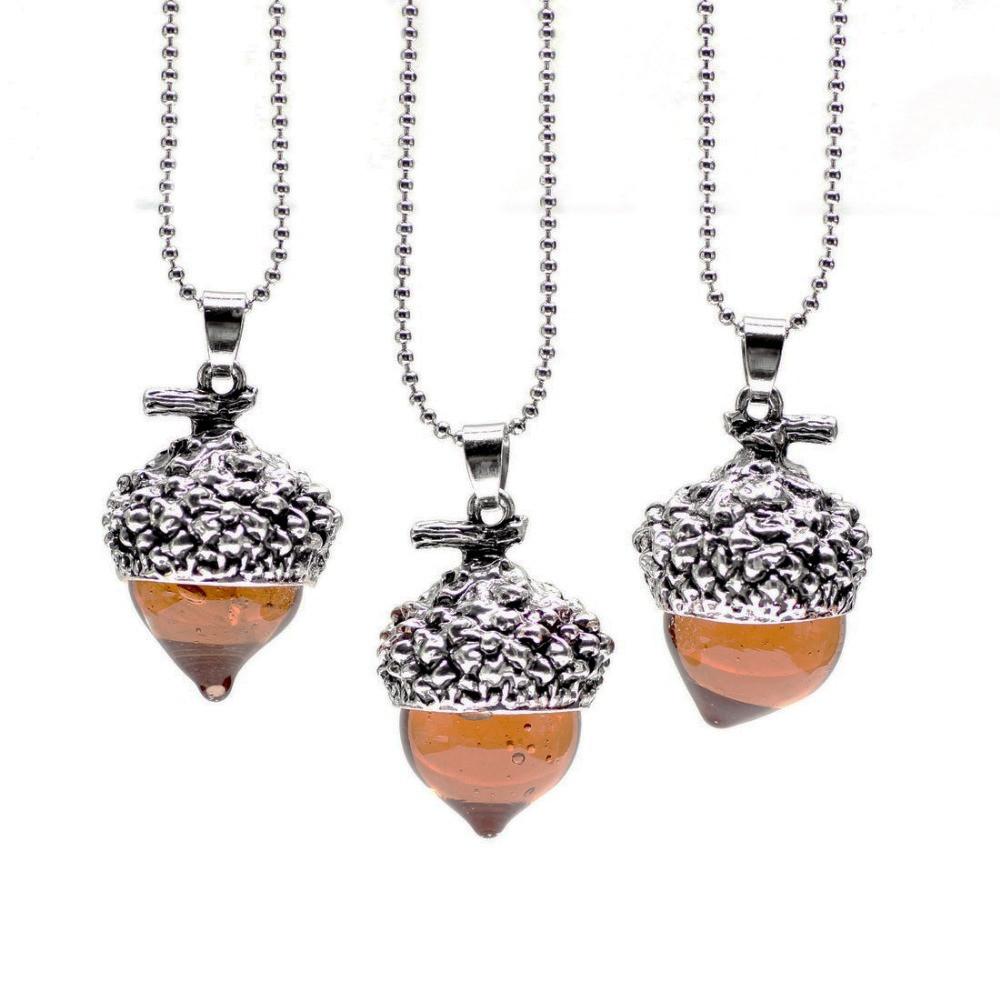 Glass Acorn Necklace | Skanto