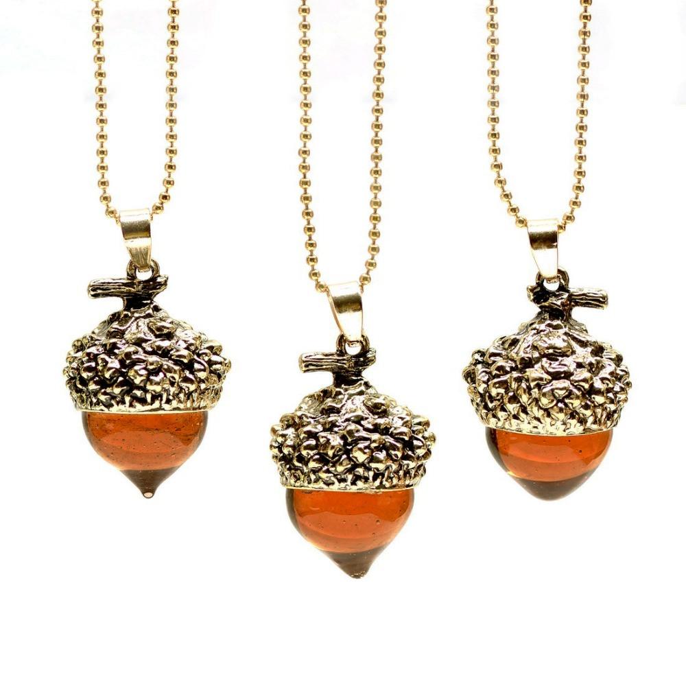 Glass Acorn Necklace | Skanto