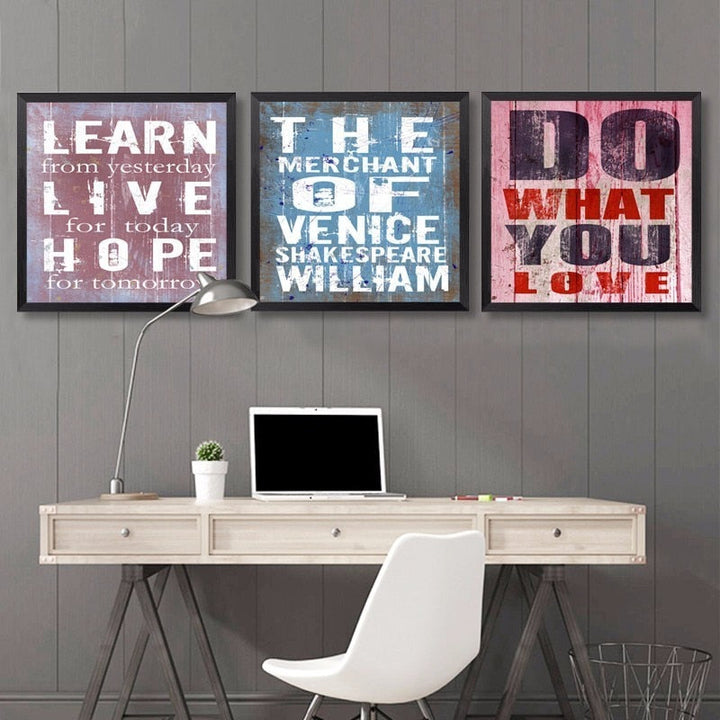 Inspirerende vintage-sitater – lerretsbilde