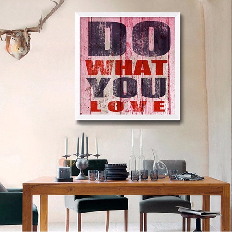 Inspirerende vintage-sitater – lerretsbilde