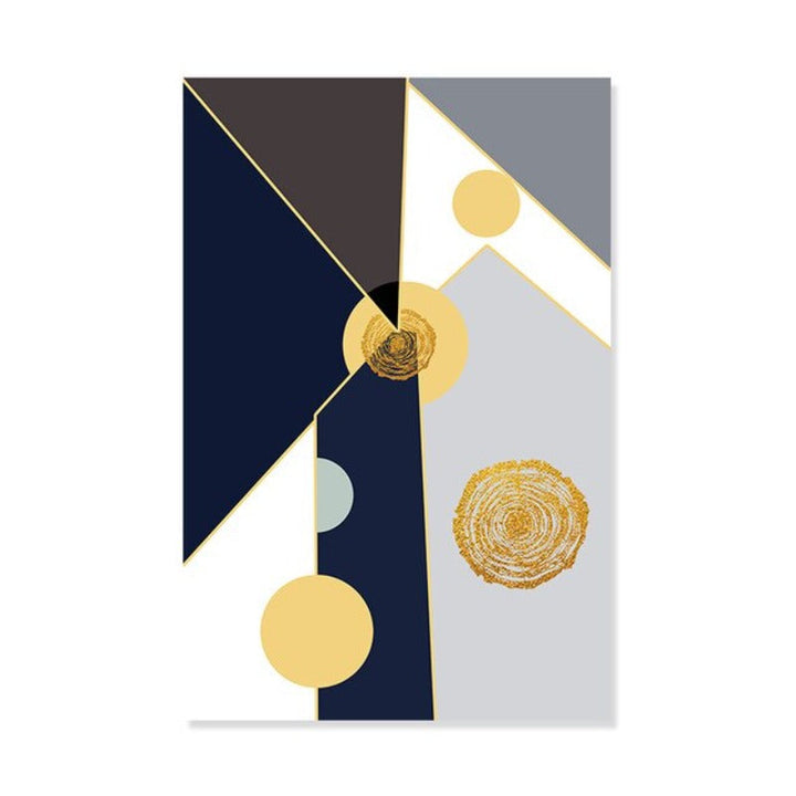 Geometriske Fargerike Design - Lerretsveggkunst Maleri