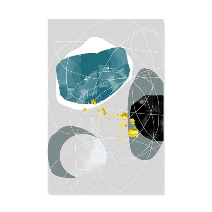Geometriske Fargerike Design - Lerretsveggkunst Maleri