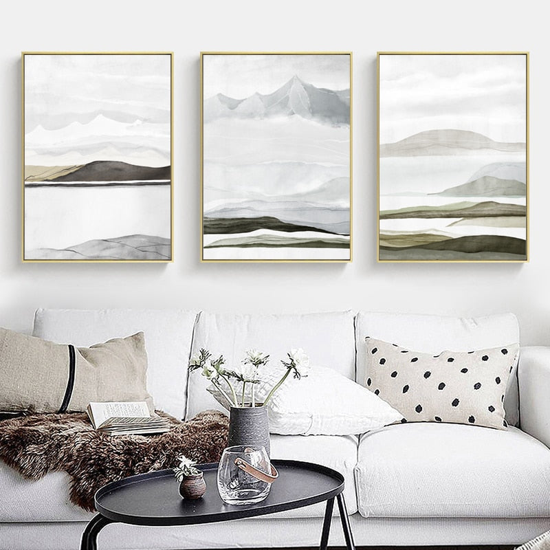 Bring Mountains Home - Lerret veggkunst maleri | Skanto