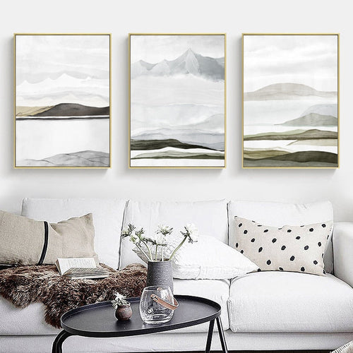 Bring Mountains Home - Lerret veggkunst maleri | Skanto