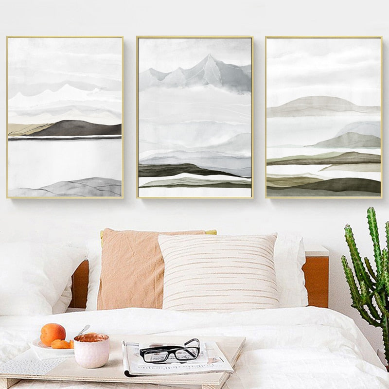 Bring Mountains Home - Lerret veggkunst maleri | Skanto