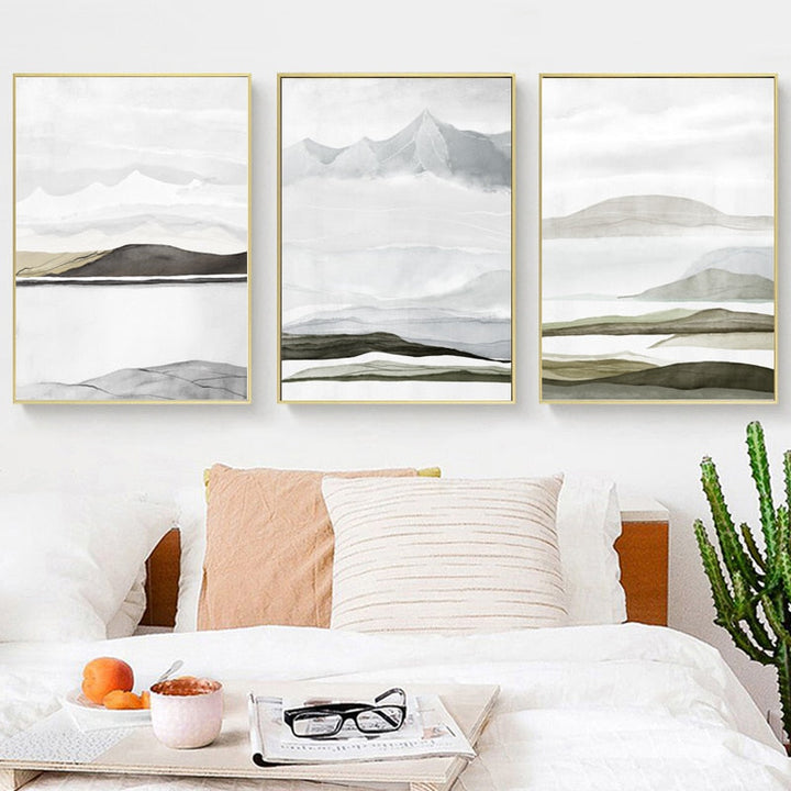 Bring Mountains Home - Lerret veggkunst maleri | Skanto