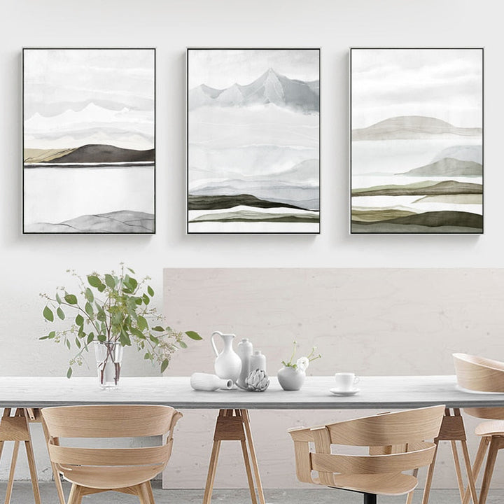Bring Mountains Home - Lerret veggkunst maleri | Skanto