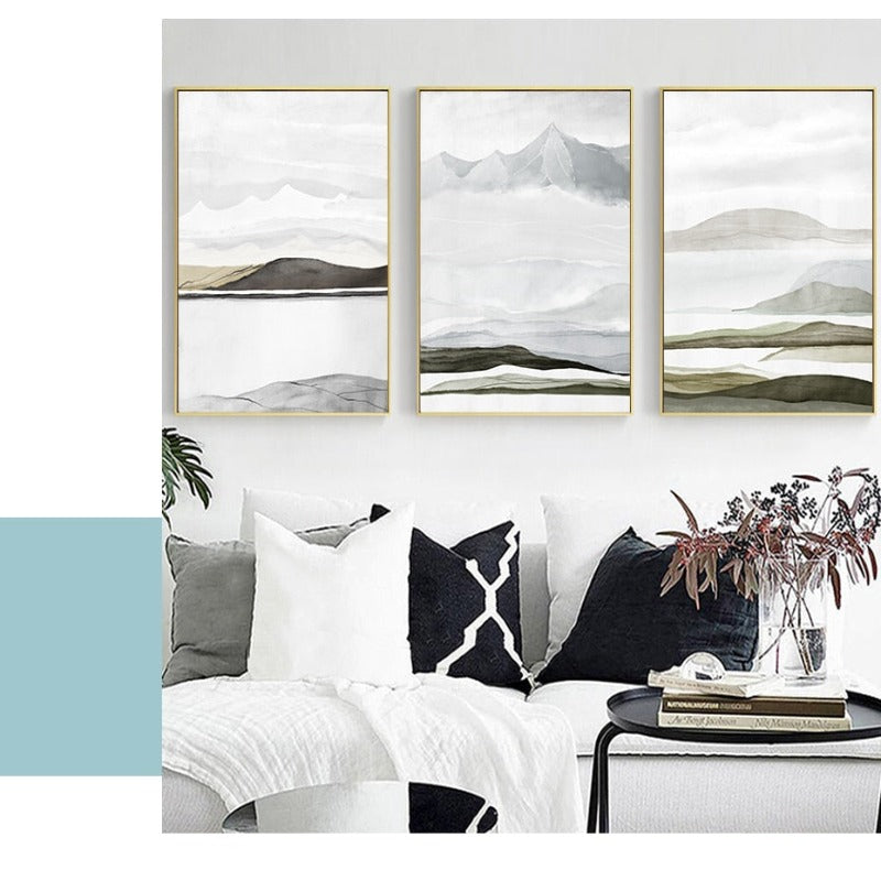 Bring Mountains Home - Lerret veggkunst maleri | Skanto
