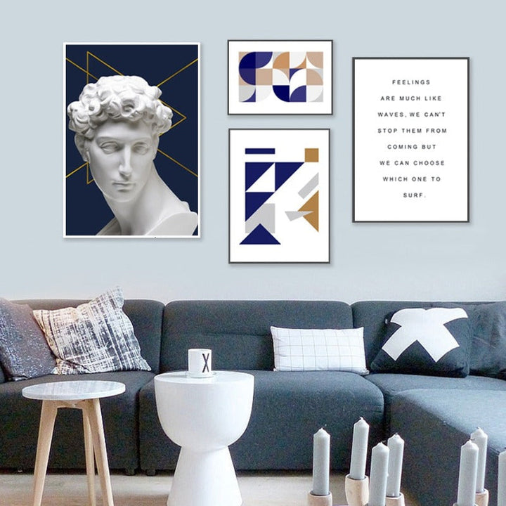 Abstract David - Lærred Veggkunst Maleri | Skanto
