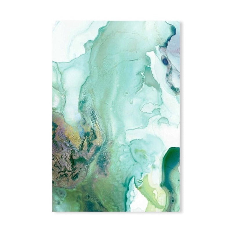 Mint Sea Marble - Lerretsbilde