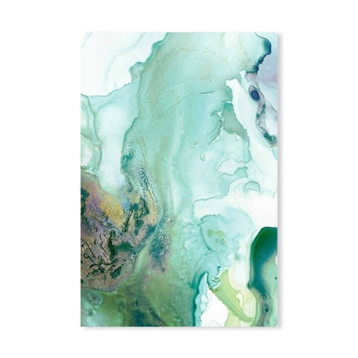 Mint Sea Marble - Lerretsbilde
