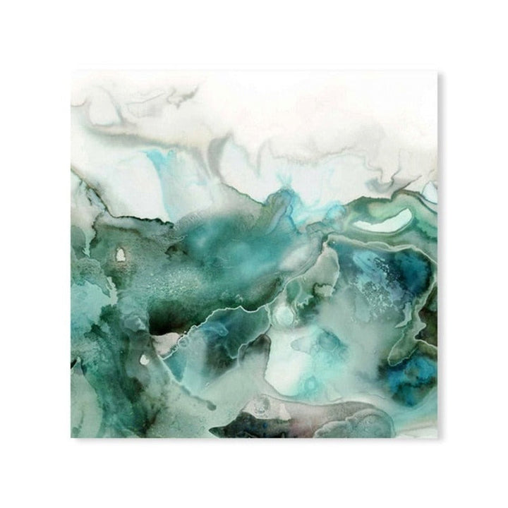 Mint Sea Marble - Lerretsbilde