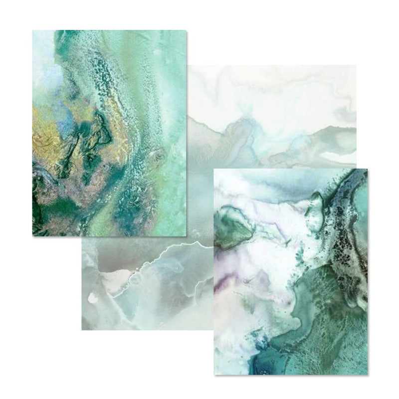 Mint Sea Marble - Lerretsbilde